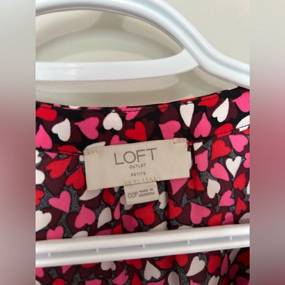 Loft Hearts Long Sleeves Belted Dress - Picture 2 of 11